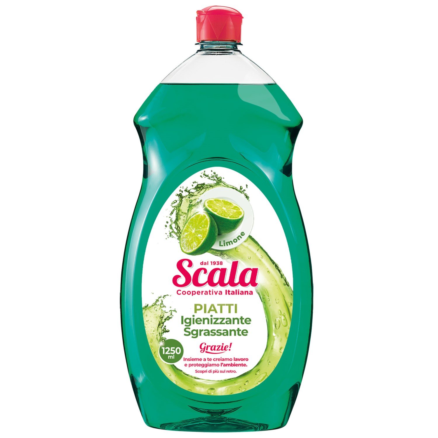 Средство для мытья посуды Scala Piatti Limone 1,25 л - фото 1