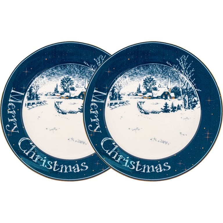 Photos - Plate Lefard Набір тарілок  Merry Christmas 19 см 2 шт.  (924-807)