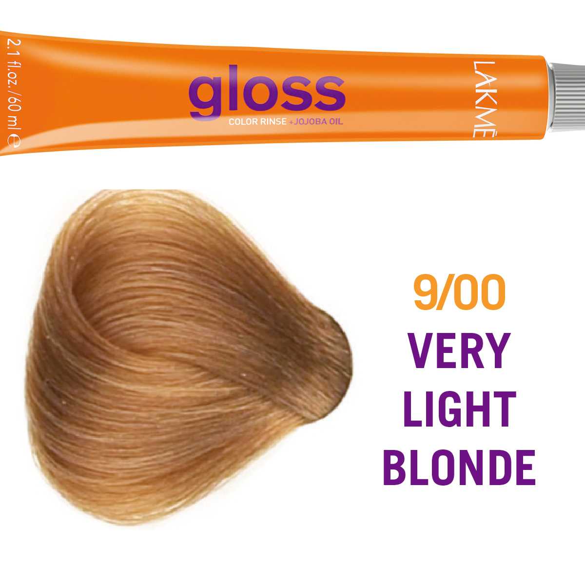 Безаміачна крем-фарба для тонування волосся Lakme Gloss 9/00 блонд 60 мл - фото 2