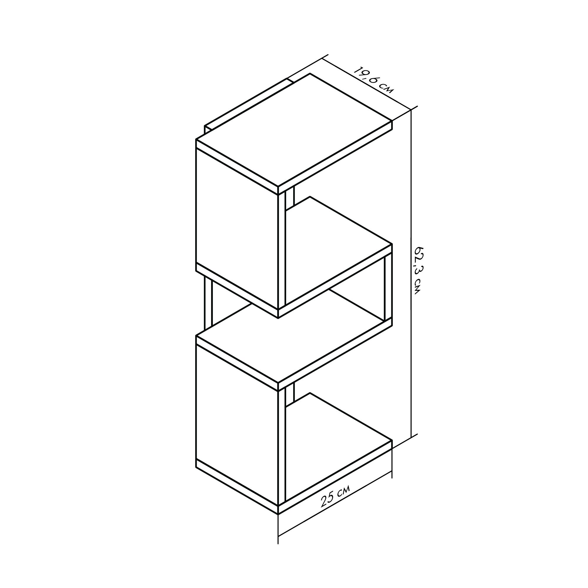 Полка Hopanchuk Furniture Лейквуд севилья с белым (51C1C3) - фото 5