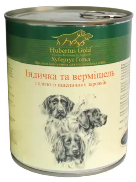 Влажный корм для собак Hubertus Gold Индейка и лапша, 800 г - фото 1