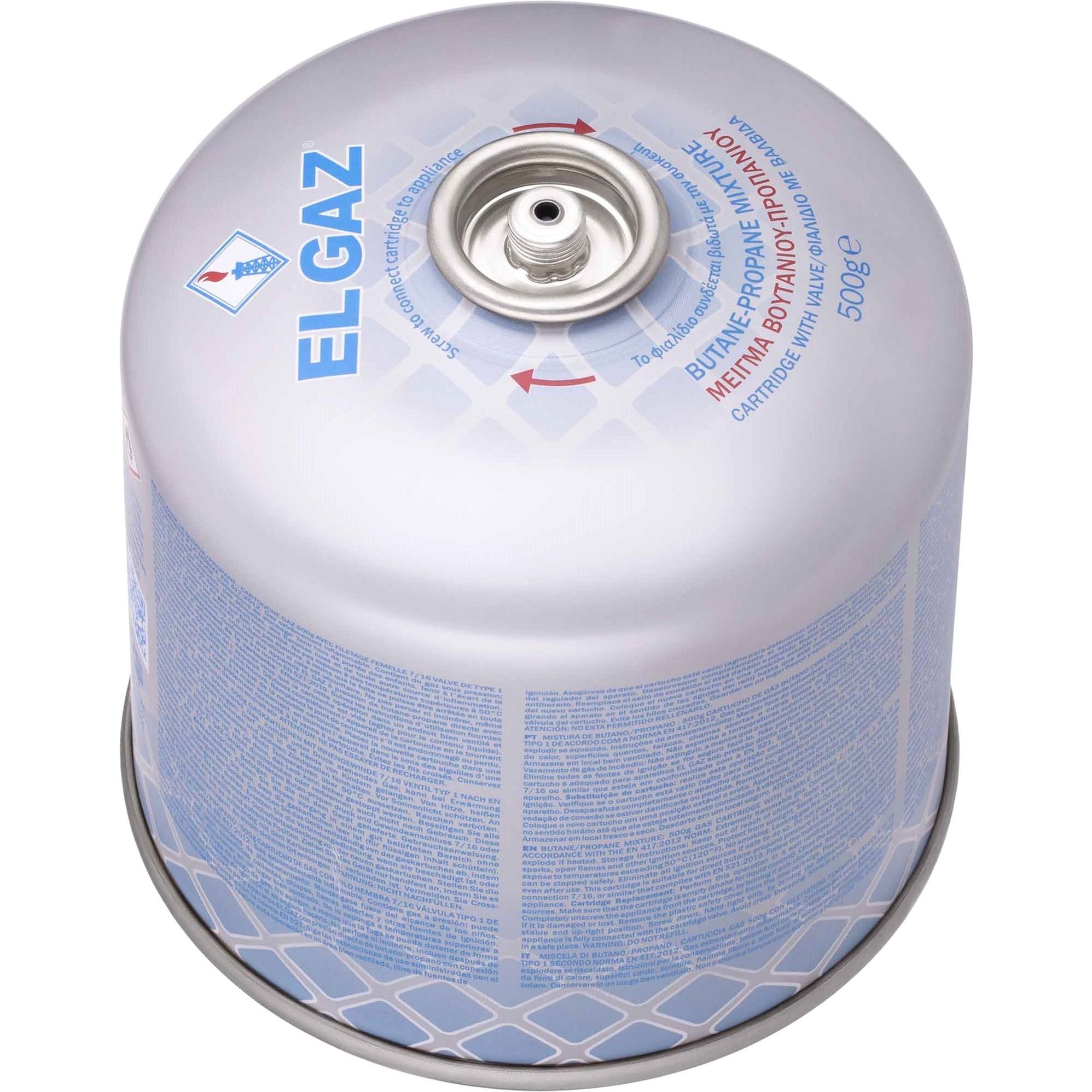 Балон-картридж газовий EL GAZ ELG-800 з двошаровим клапаном бутан 500 г (104ELG-800) - фото 1