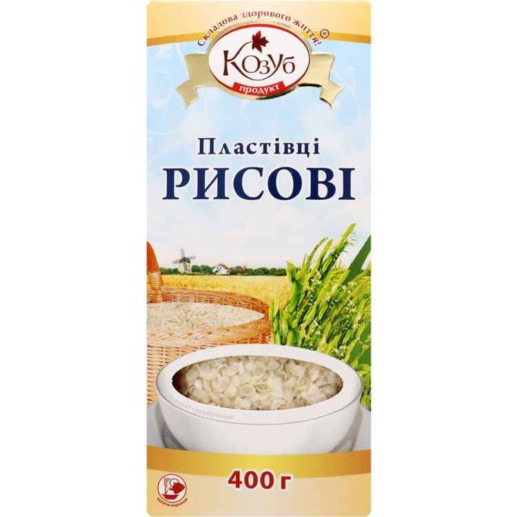 Пластівці рисові Козуб продукт 400 г - фото 1