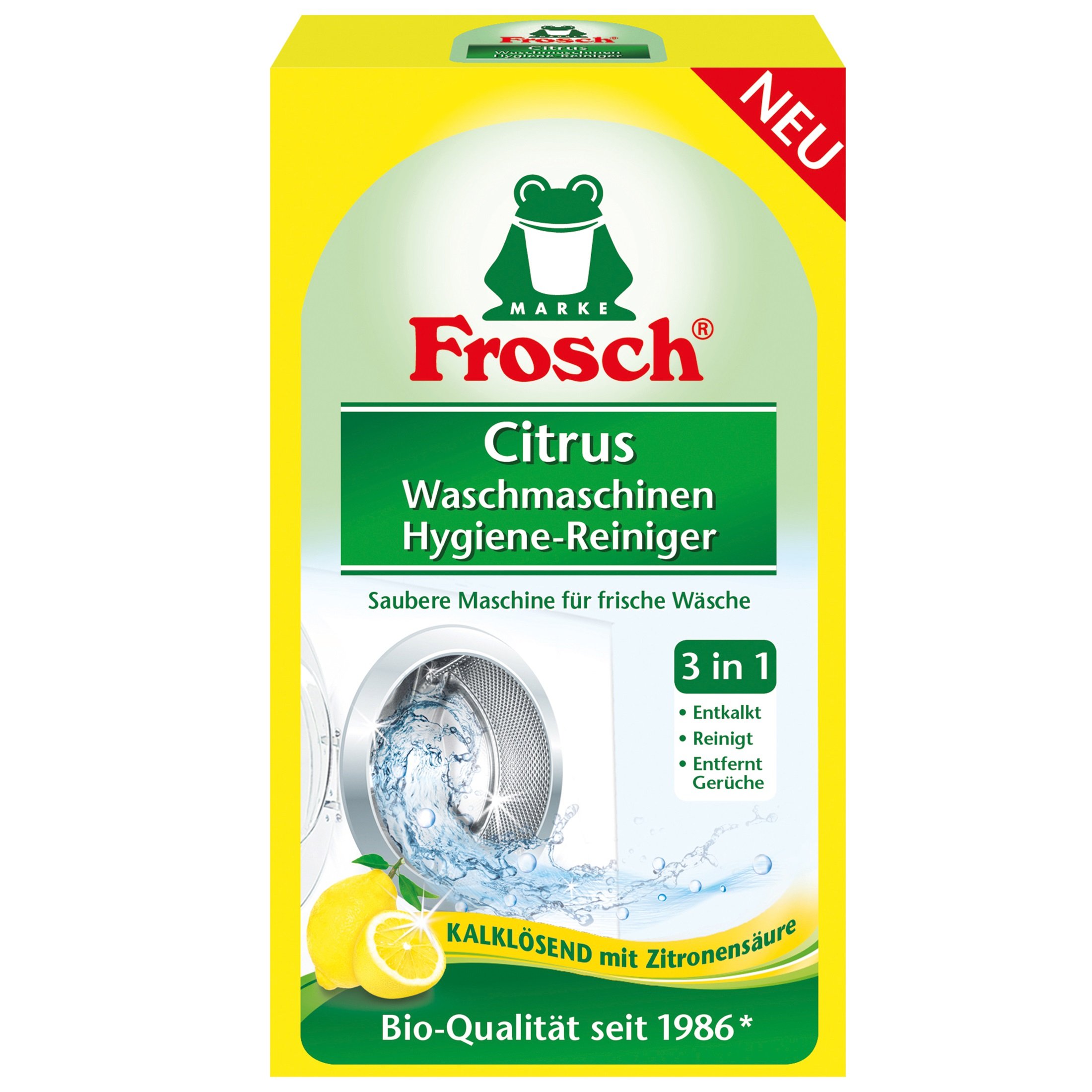 Гігієнічний очищувач для пральних машин Frosch Лимон, 250 г - фото 1