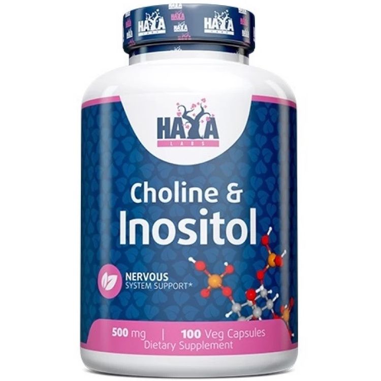 Холин и Инозитол Haya Labs Choline & Inositol 500 мг 100 капсул - фото 1