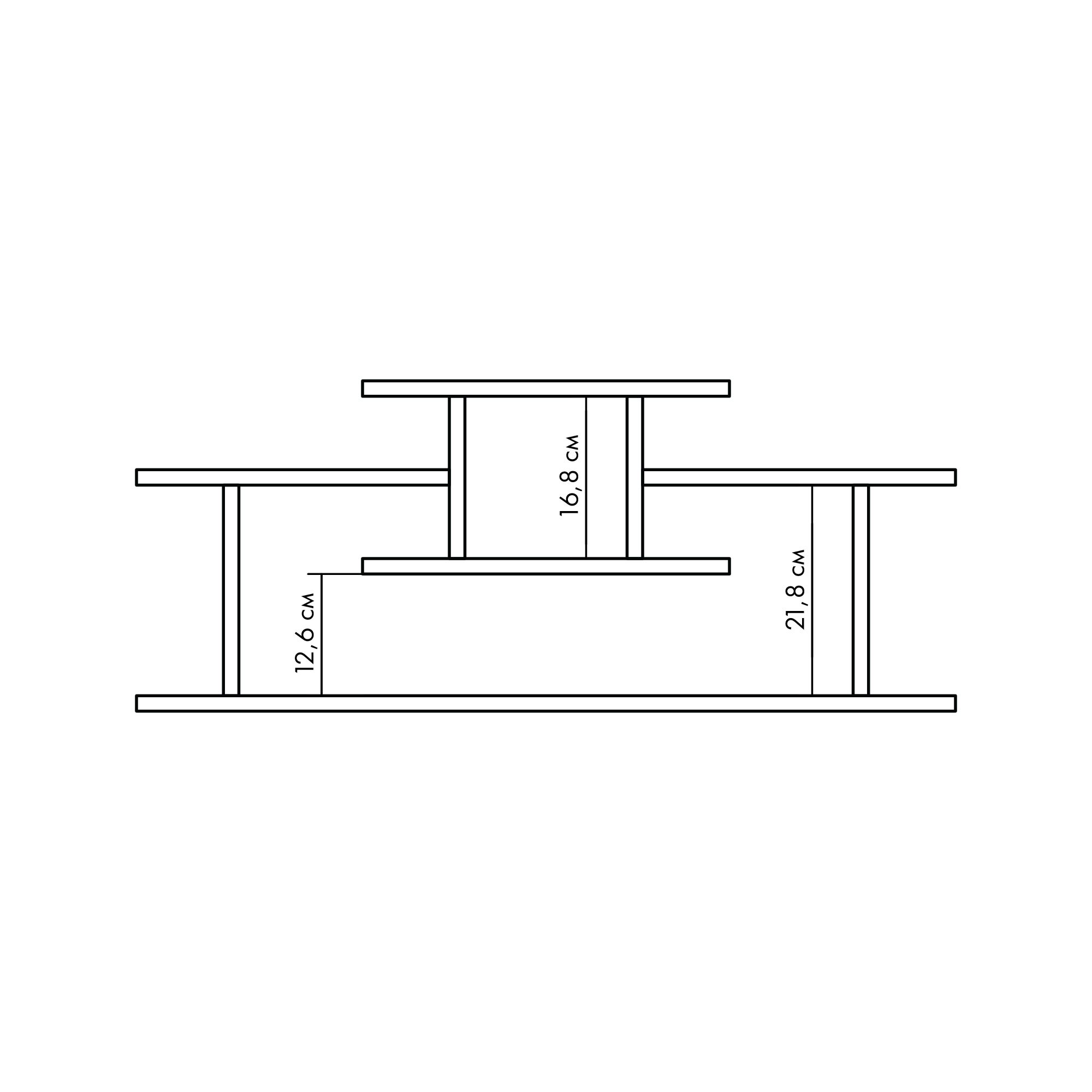 Полка Hopanchuk Furniture Толидо белая (75C1) - фото 4