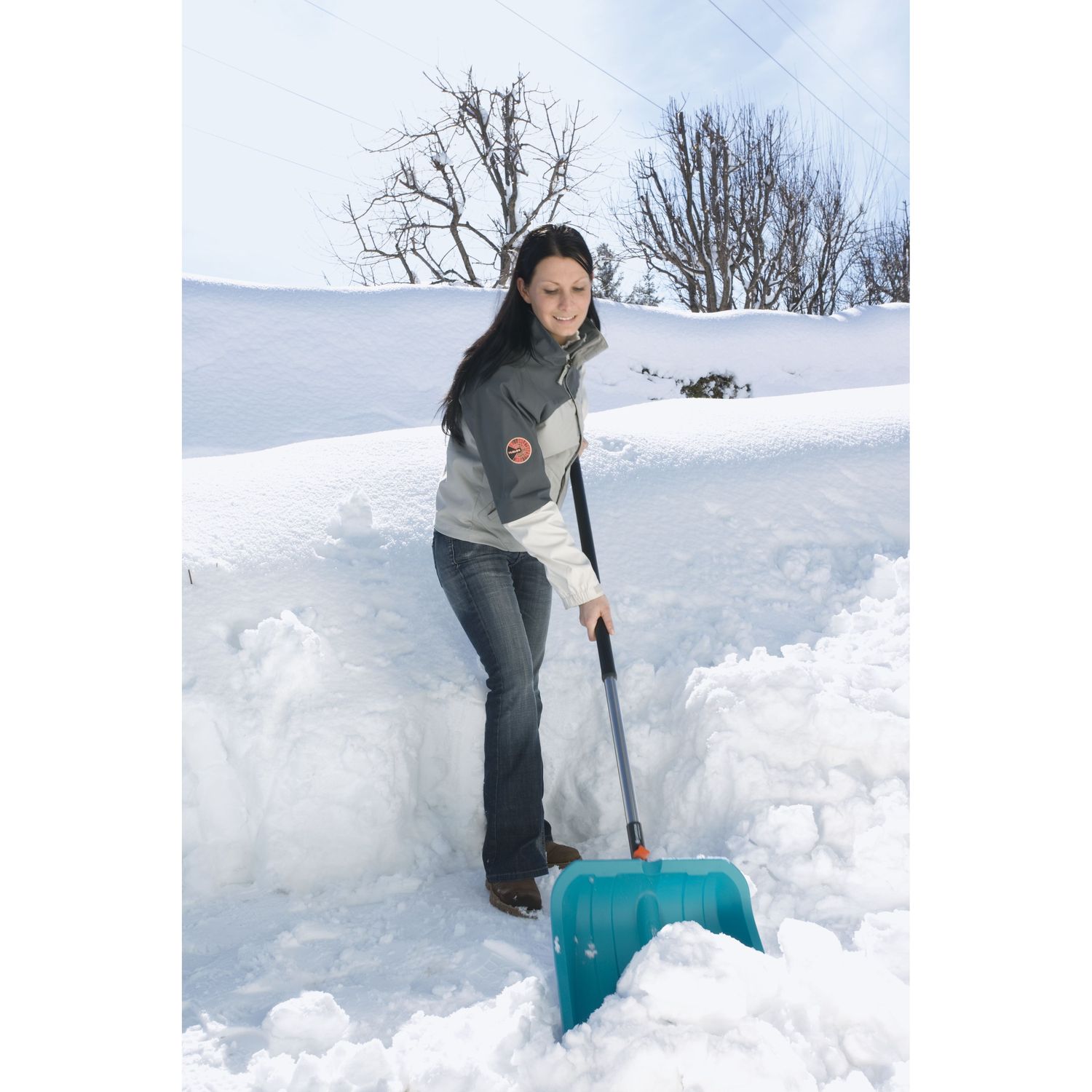Лопата для прибирання снігу Gardena Combisystem без ручки 50 см - фото 4