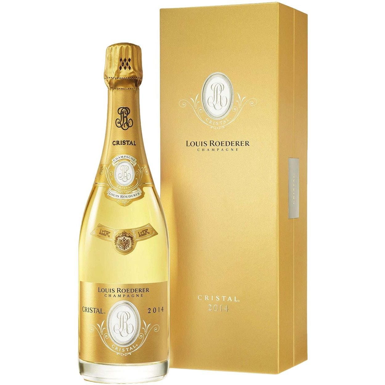 Вино игристое Louis Roederer Cristal Vintage 2014 белое брют 0.75 л в коробке - фото 1
