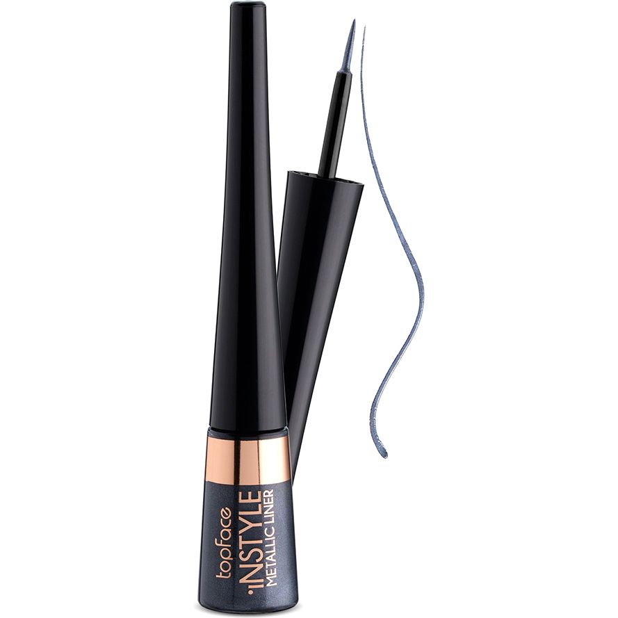 Підводка для очей TopFace Instyle - Metallic Eyeliner PT554 05 сіра 3.5 мл - фото 1