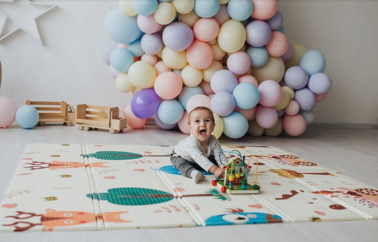 Дитячий двосторонній складаний килимок Poppet Парк і Прогулянка ведмежат, 150х180 см (PP002-150) - фото 12