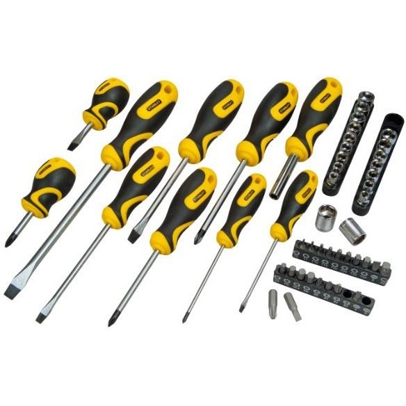 Отвертка Stanley 20 бит, SL, PH, Torx, H, 18 торцевых головок, сумка 48 предметов (STHT0-70887) - фото 1