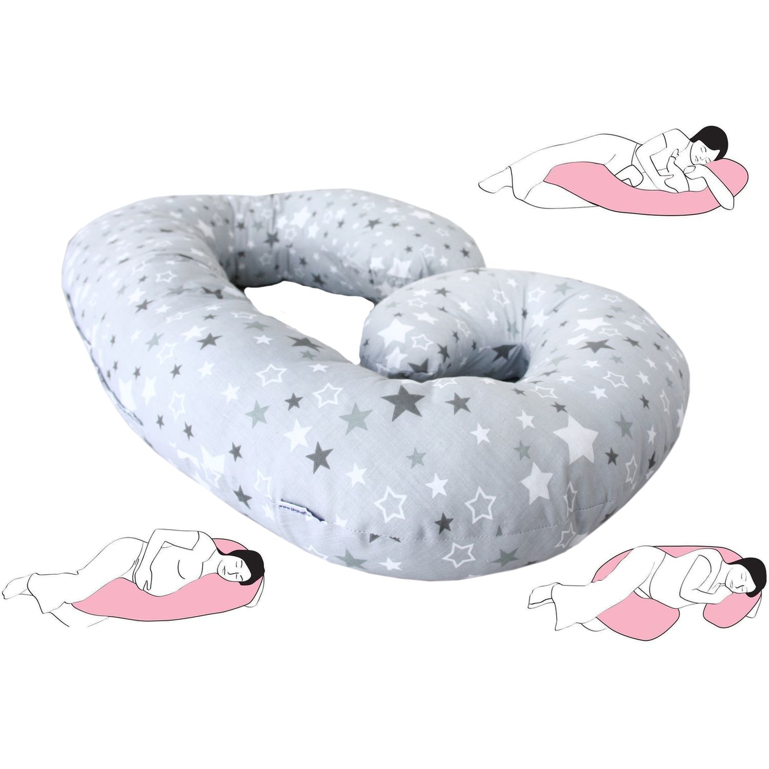 Подушка для беременных LightHouse Baby Seashell, 340х30 см, серая (602145) - фото 2