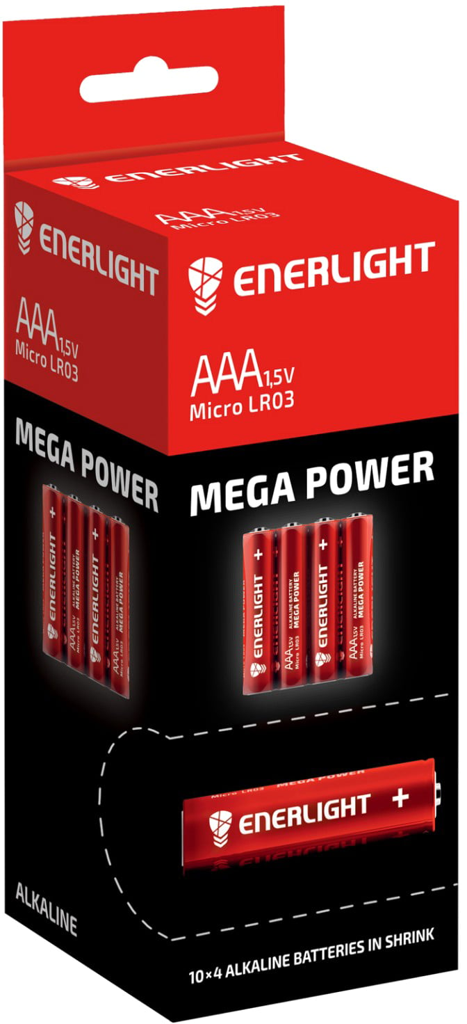 Батарейки Enerlight Mega Power AAА, 40 шт. (90030204R) - фото 1