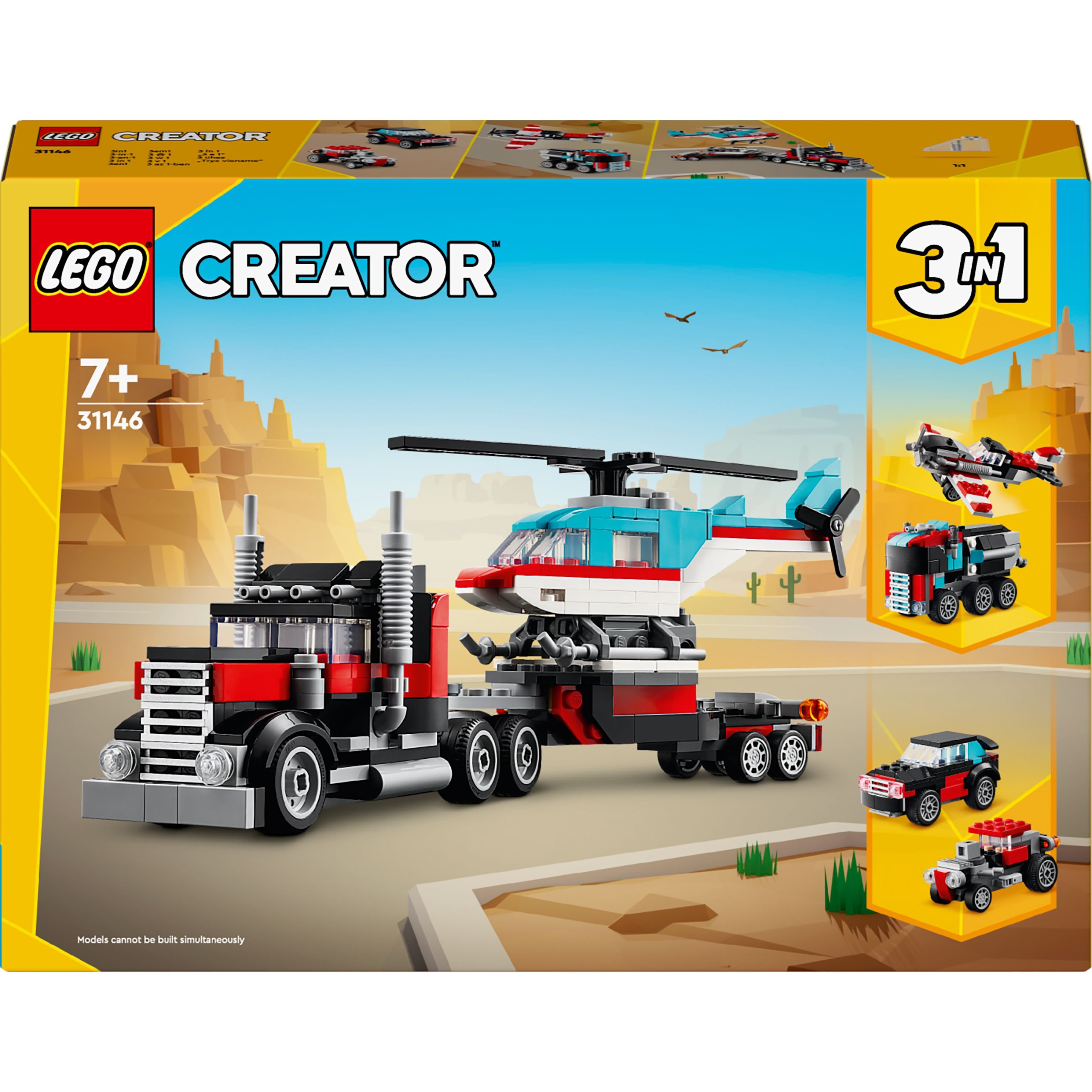 Конструктор LEGO Creator Бортова вантажівка з гелікоптером 270 деталі (31146) - фото 1