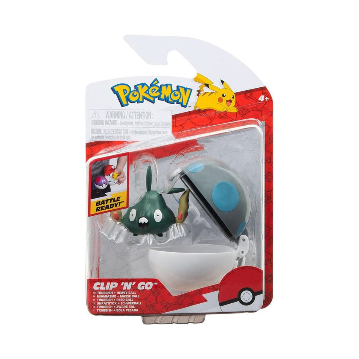 Игровой набор Pokemon W15 Clip N Go Trabbish + Heavy Ball (PKW3140) - фото 2