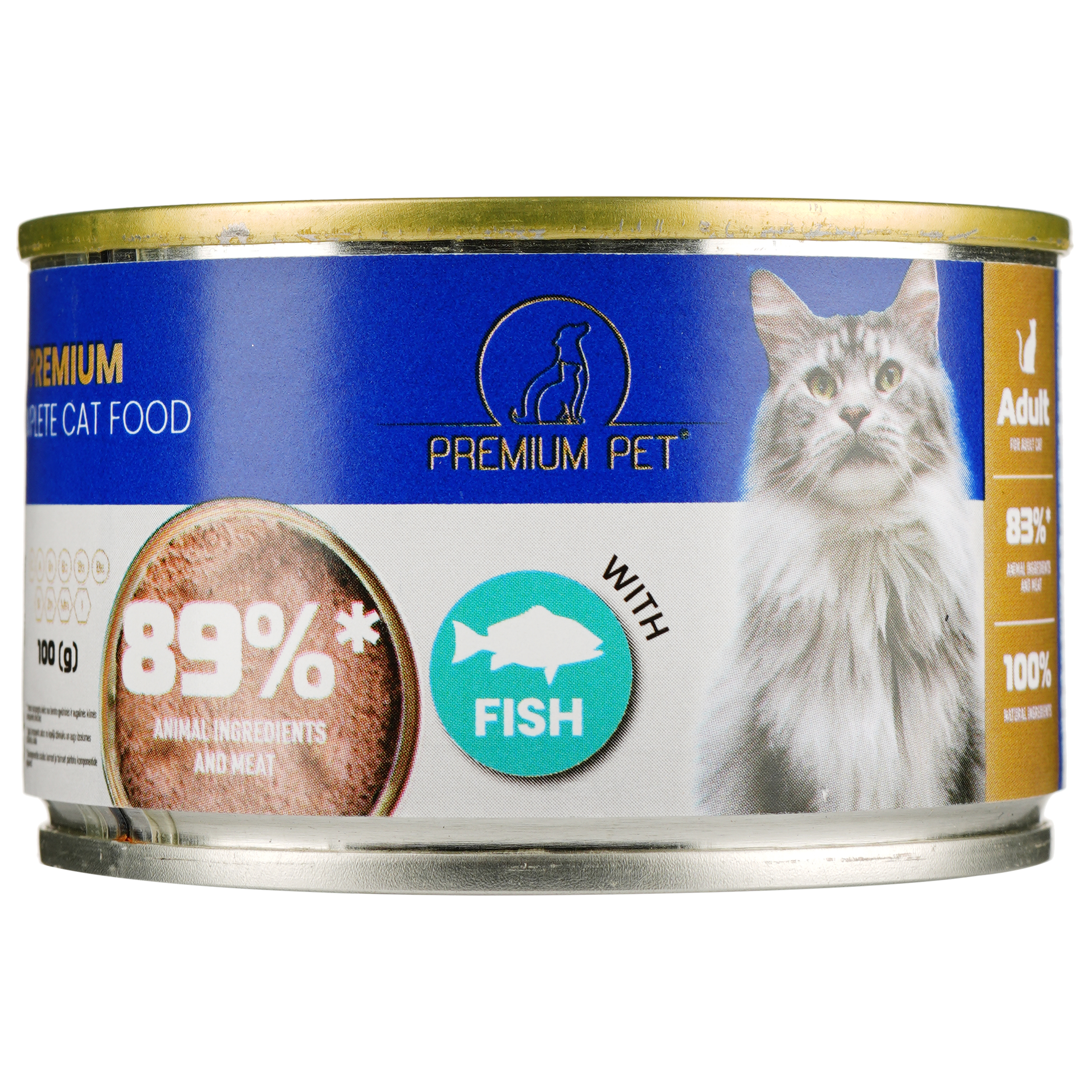 Паштет для дорослих котів Premium Pet з рибою 100 г - фото 2