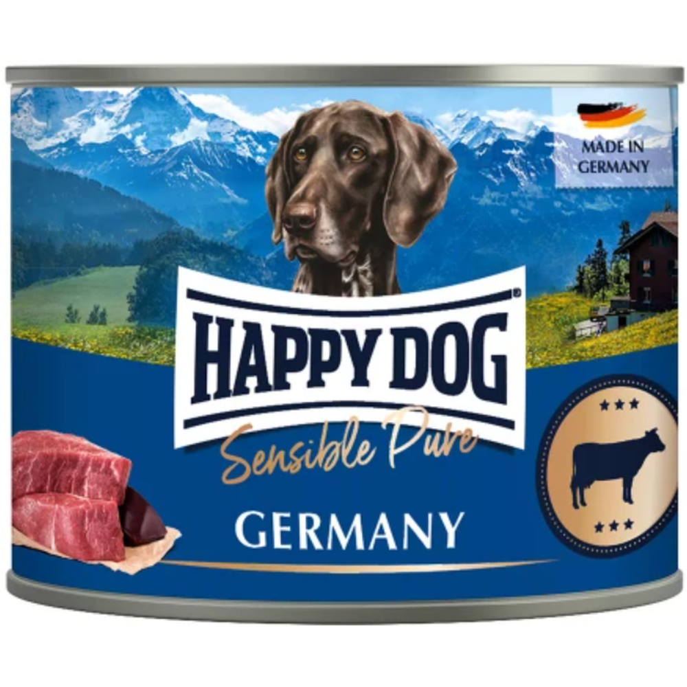 Влажный корм для собак Happy Dog Sens Pure Rind, с говядиной, 200 г - фото 1