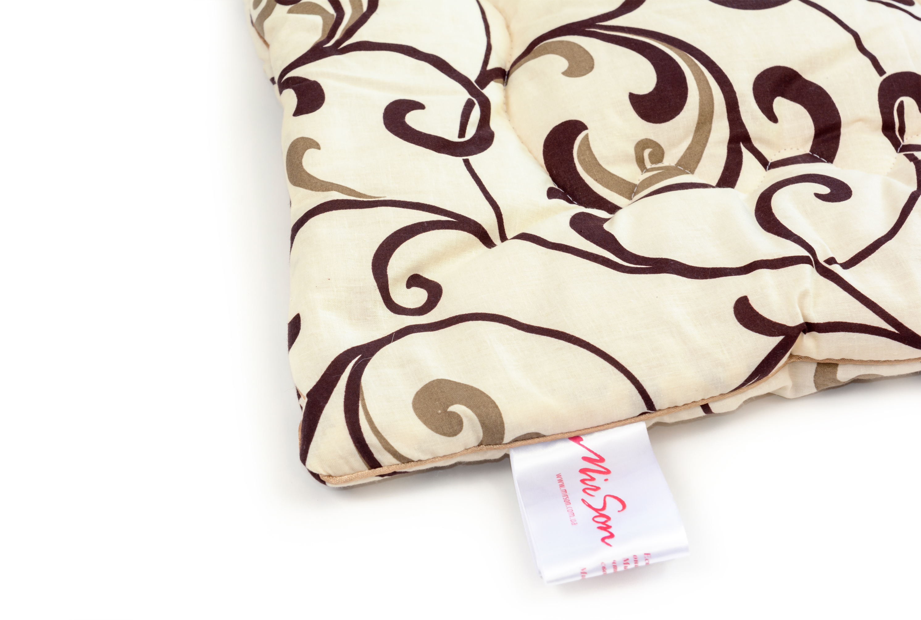 Одеяло шерстяное MirSon Hand Made №161, летнее, 200x220 см, бежевое с узором - фото 4