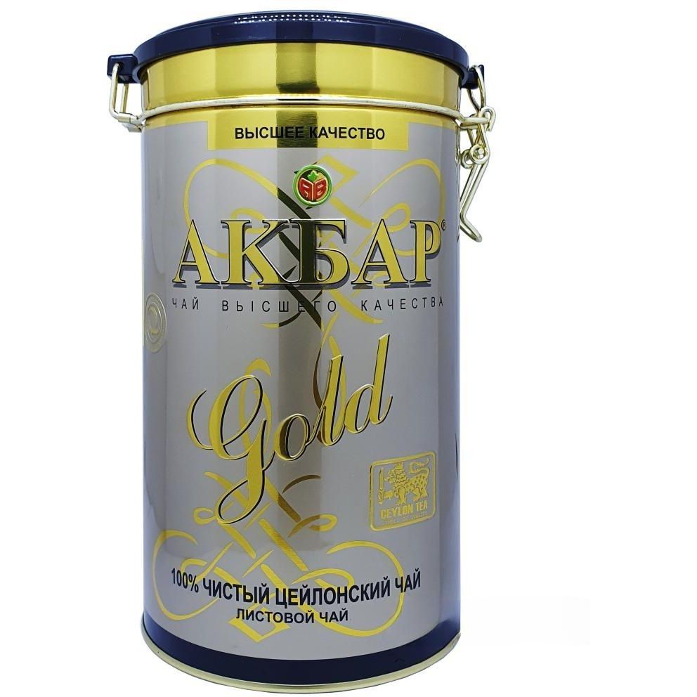 Чай чорний Akbar Gold в металевій банці 450 г - фото 1