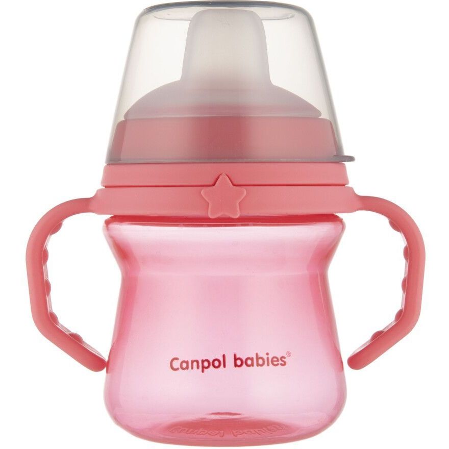 Кружка тренировочная Canpol babies First Cup Bonjour Paris, 150 мл, розовый (56/614_pin) - фото 1