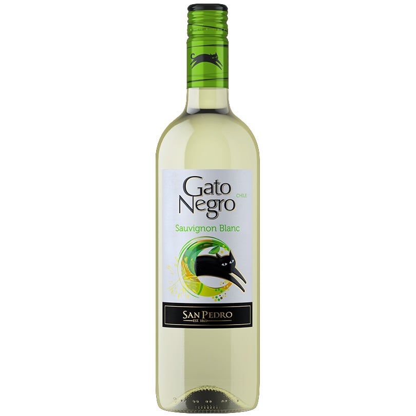 Вино Gato Negro Sauvignon Blanc, біле, сухе, 12,2%, 0,75 л (371298) - фото 1