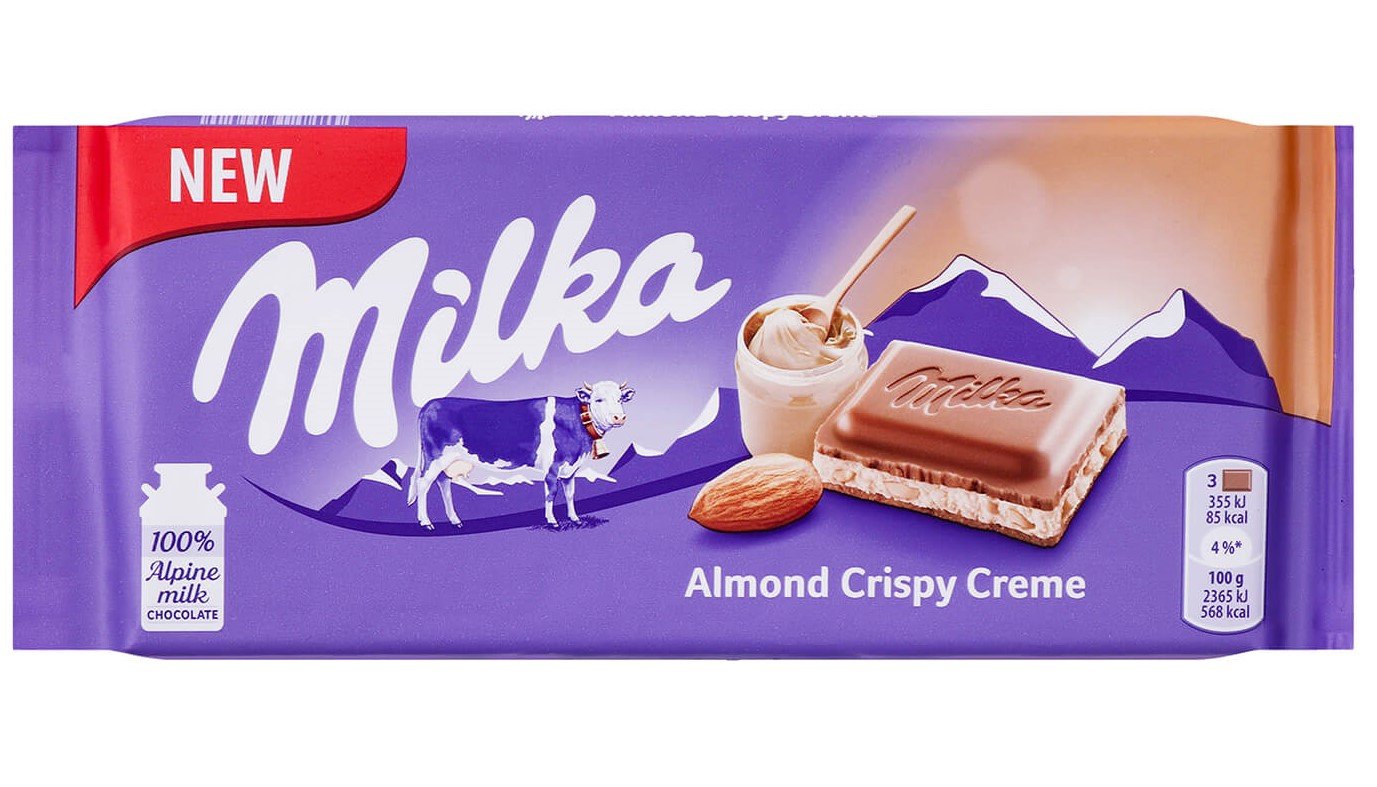 Шоколад молочный Мilka с кремово-миндальной начинкой, 90 г (813650) - фото 1