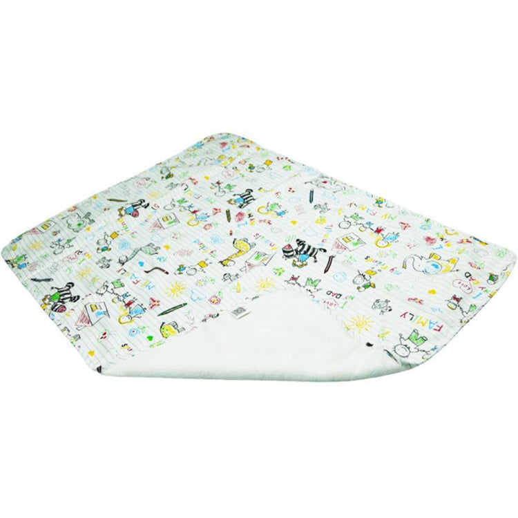 Багаторазова непромокальна пелюшка Еко Пупс Eco Cotton My Family, 65х90 см, білий - фото 1