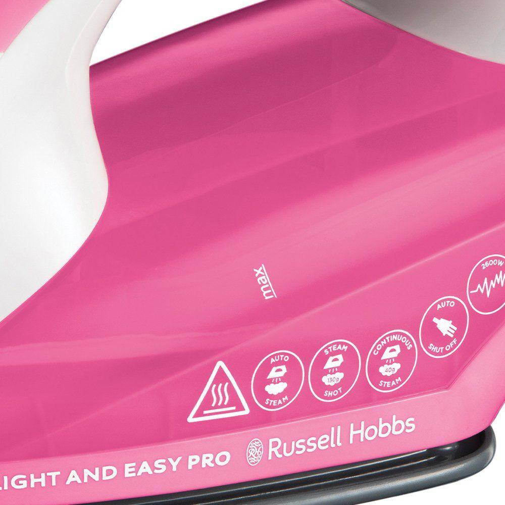 Утюг Russell Hobbs 26461-56 Light & Easy Pro Iron бело-розовый - фото 4