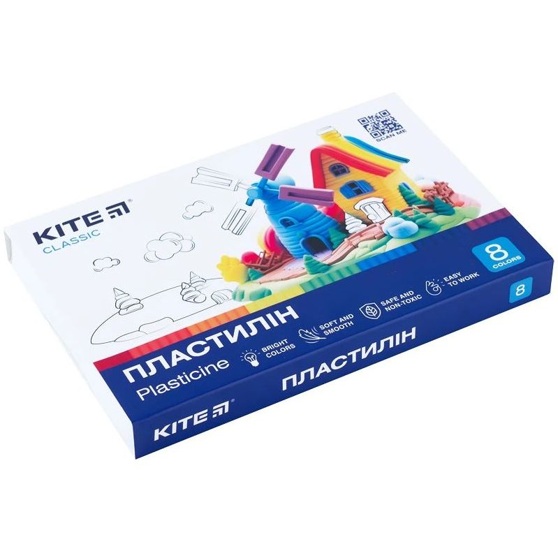 Пластилін восковий Kite Classic 8 кольорів 160 г (K-082) - фото 2