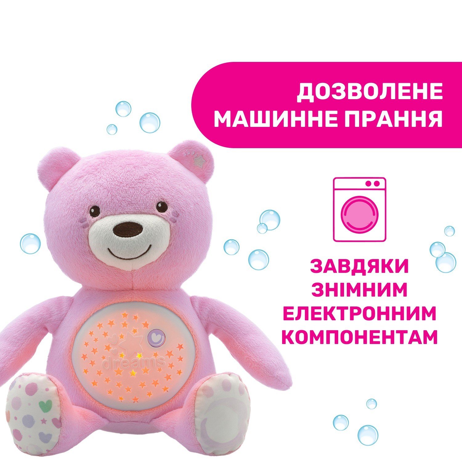 Іграшка музична Chicco Ведмедик з проектором, рожевий (08015.10) - фото 8