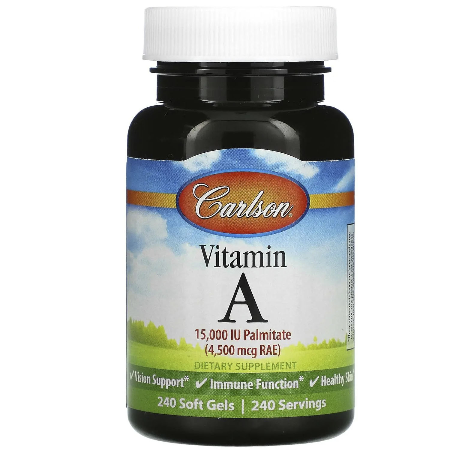 Вітамін А Carlson Vitamin A 15000 МО 240 гелевих капсул - фото 1