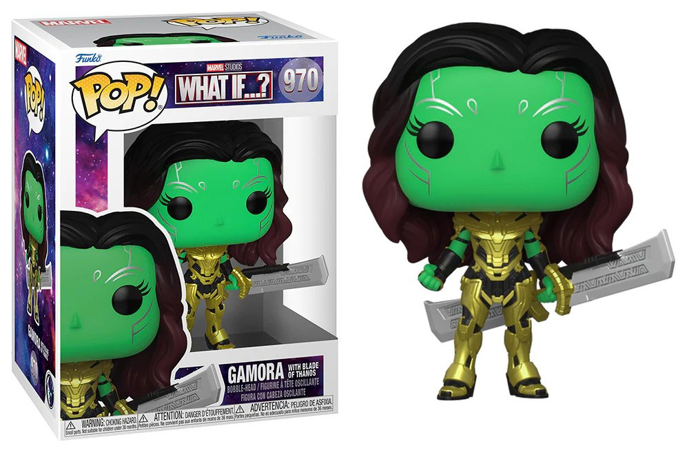 Фигурка Funko Pop Фанко Поп Что Если? Гамора с мечом Таноса Gamora with blade of Thanos 10 см M G 970 - фото 2