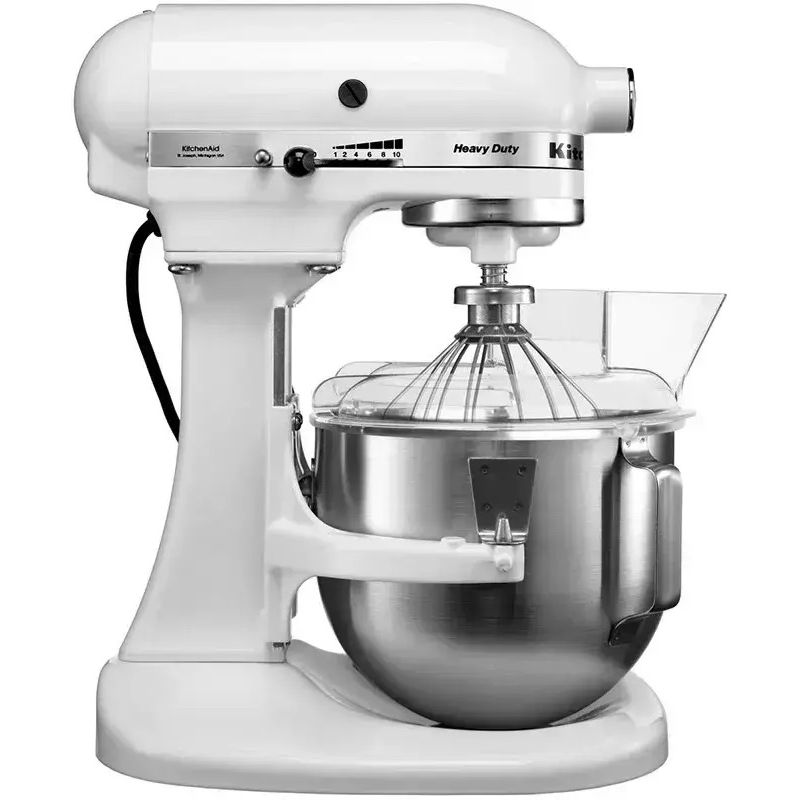 Планетарный миксер KitchenAid Heavy Duty 4.8 л белый (5KPM5EWH) - фото 1