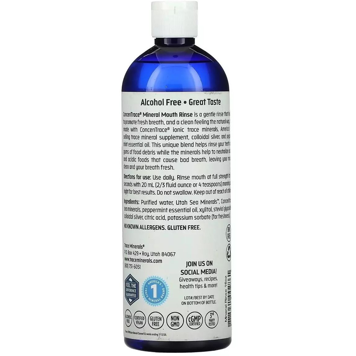 Ополаскиватель для рта Trace Minerals ConcenTrace Mineral Mouth Rinse минеральный со вкусом мяты 473 мл - фото 2