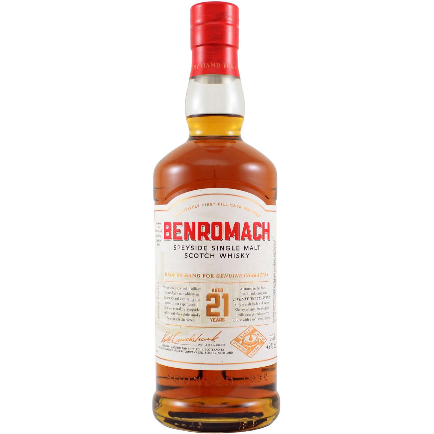 Віскі Benromach 21 yo Speyside Single Malt Scotch Whisky 43% 0.7 л - фото 1