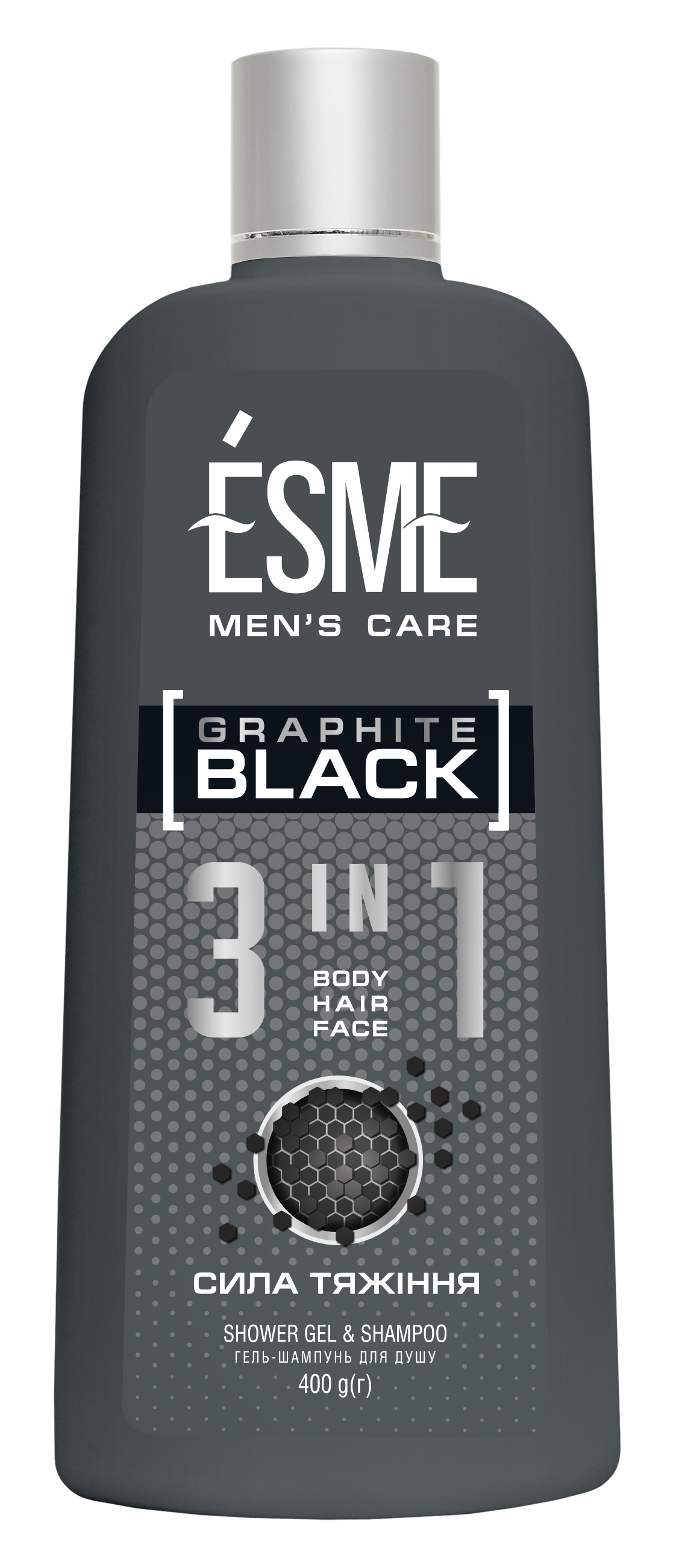 Гель-шампунь для душу Esme Graphite Black, 400 мл - фото 1