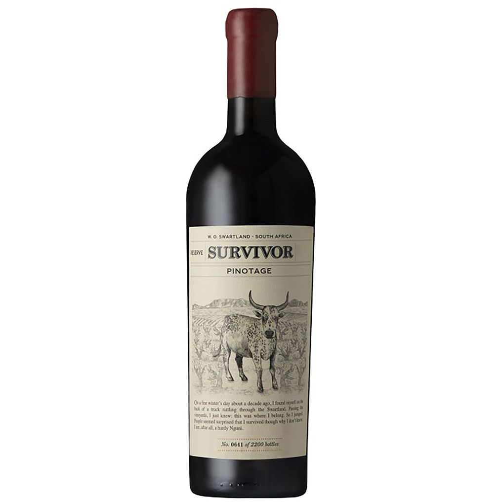Вино Overhex Wines Survivior Pinotage Reserve, червоне, сухе, 14%, 0,75 л (8000019687922) - фото 1
