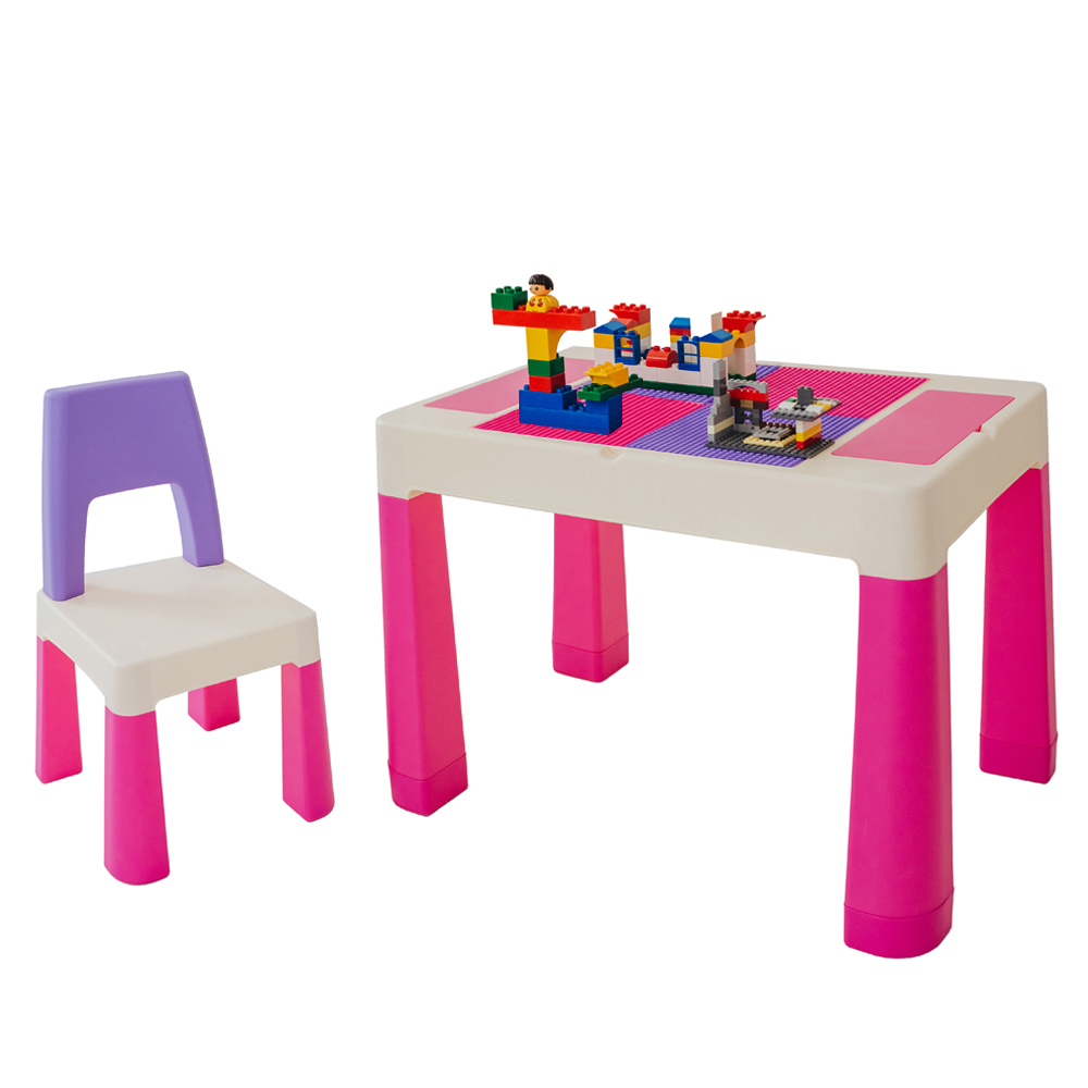 Дитячий функціональний столик і стільчик Poppet 5в1, рожевий (PP-002P) - фото 4