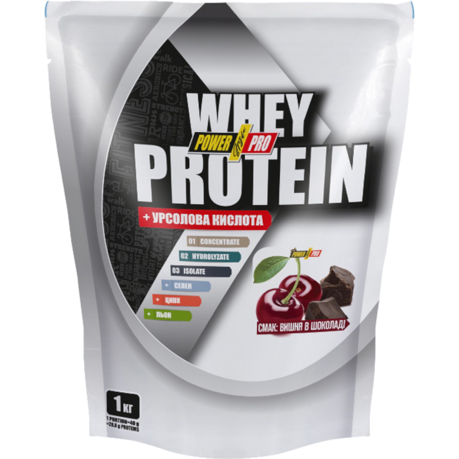 Протеин Power Pro Whey Protein вишня в шоколаде 1 кг - фото 1