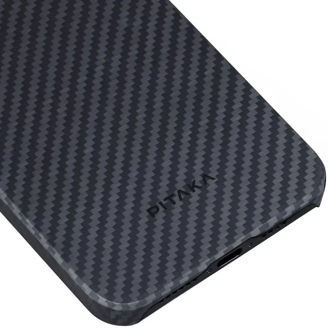 Чехол-накладка Pitaka MagEZ Case 4 Twill 1500D Black/Grey для iPhone 15 - фото 7