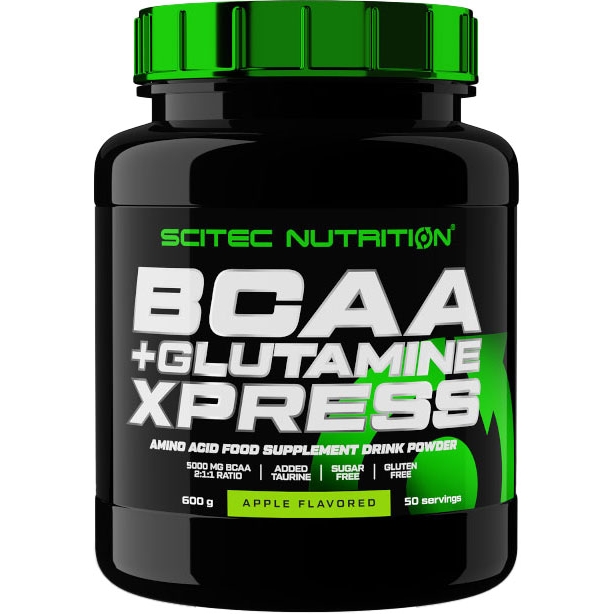 Аминокислота Scitec Nutrition BCAA+Glutamine Xpress Apple 600 г - фото 1