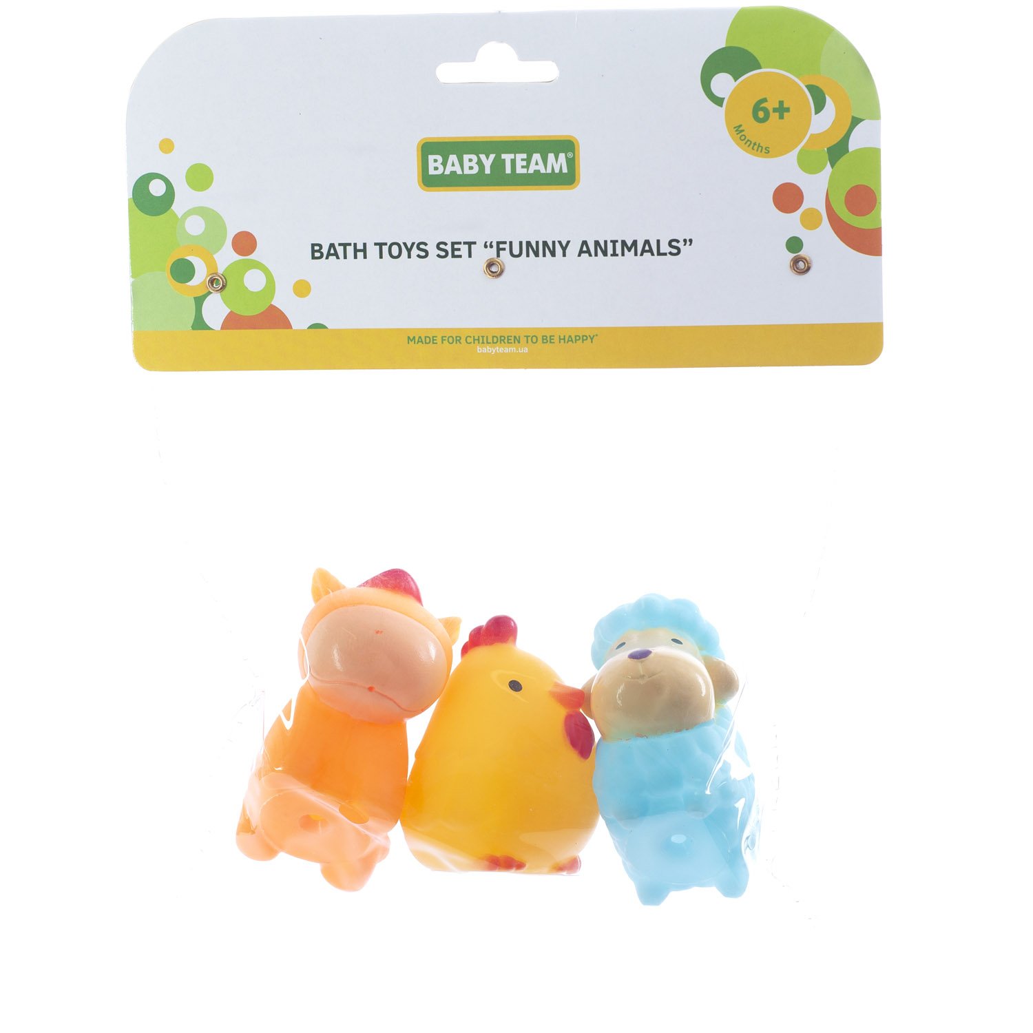 Набір іграшок для ванної Baby Team Забавні звірятка, 3 шт. (9022_ферма) - фото 2