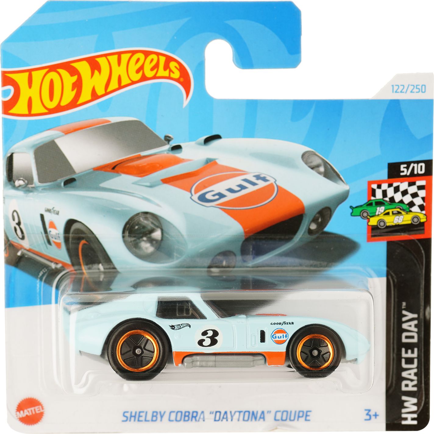 Базова машинка Hot Wheels HW Race Day Shelby Cobra Daytona Coupe блакитна (5785) - фото 1