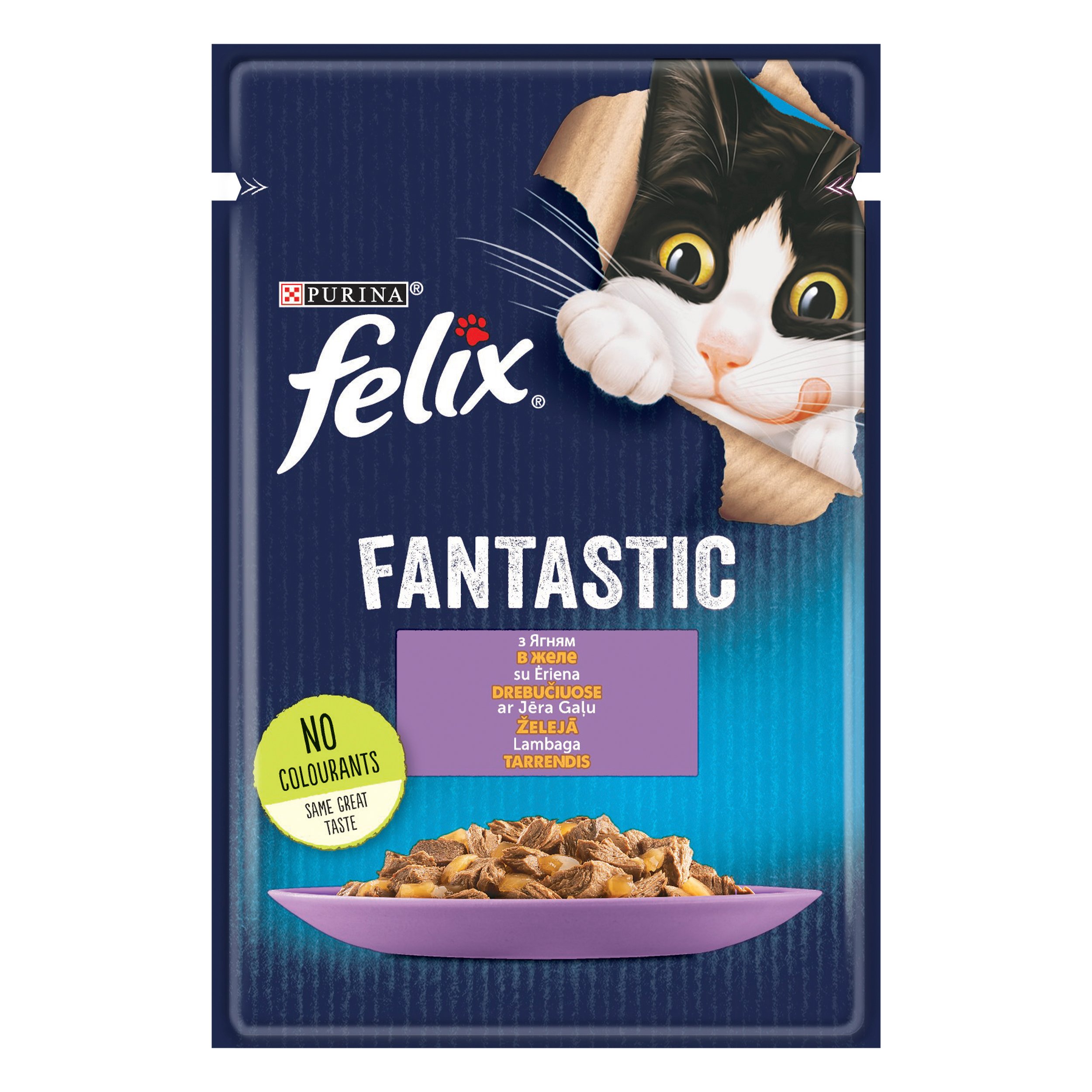 Влажный корм для кошек Felix Fantastic, с ягненком, 85 г - фото 1