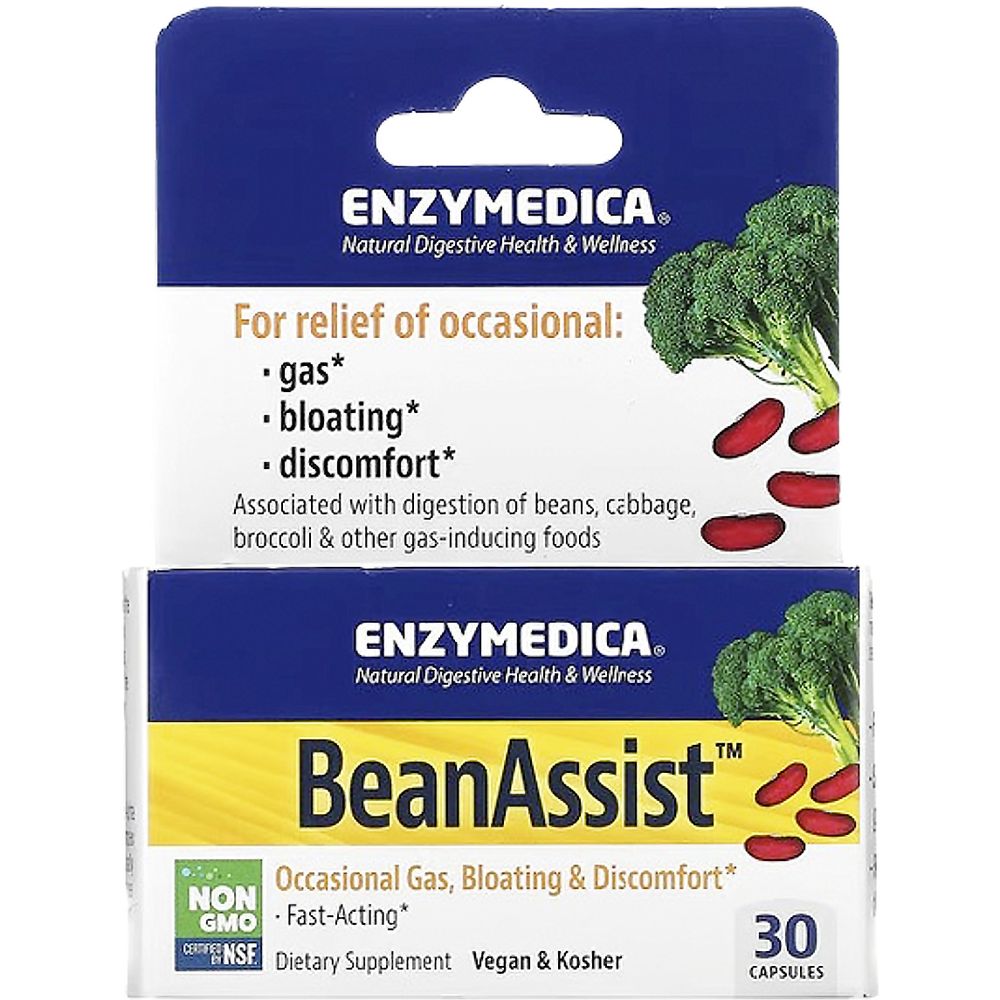 Фермент для перетравлення складних вуглеводів Enzymedica BeanAssist 30 капсул - фото 3