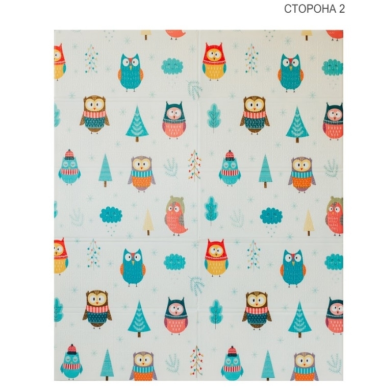 Дитячий двосторонній складаний килимок Poppet Морський сезон і Зимові сови, 150х180 см (PP007-150) - фото 3