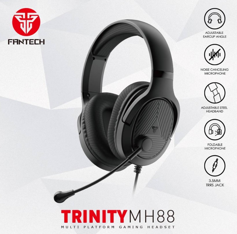 Игровые наушники Fantech Trinity MH88 Multi Platform Black с микрофоном - фото 2