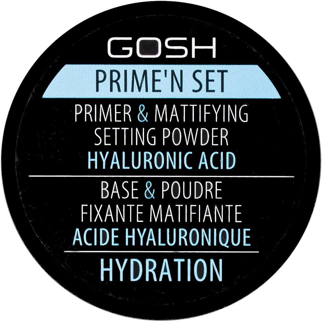 Основа под макияж пудровая Gosh Prime'n Set Primer & Mattifying Setting Powder Hyaluronic Acid рассыпчатая, 003 Hydration, 7 г - фото 1