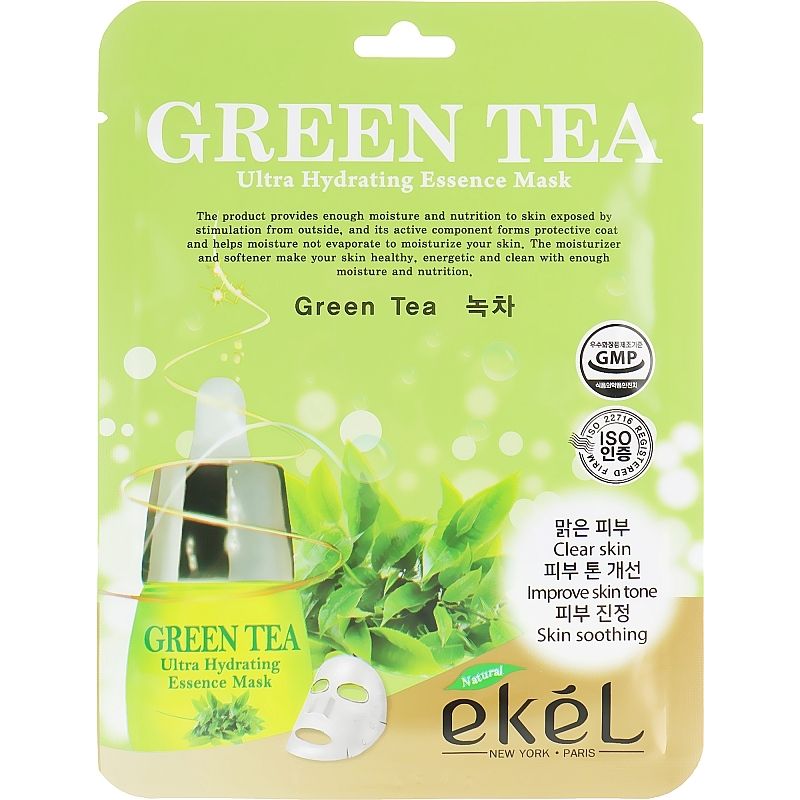 Маска тканинна Ekel з екстрактом зеленого чаю 25 мл - фото 1