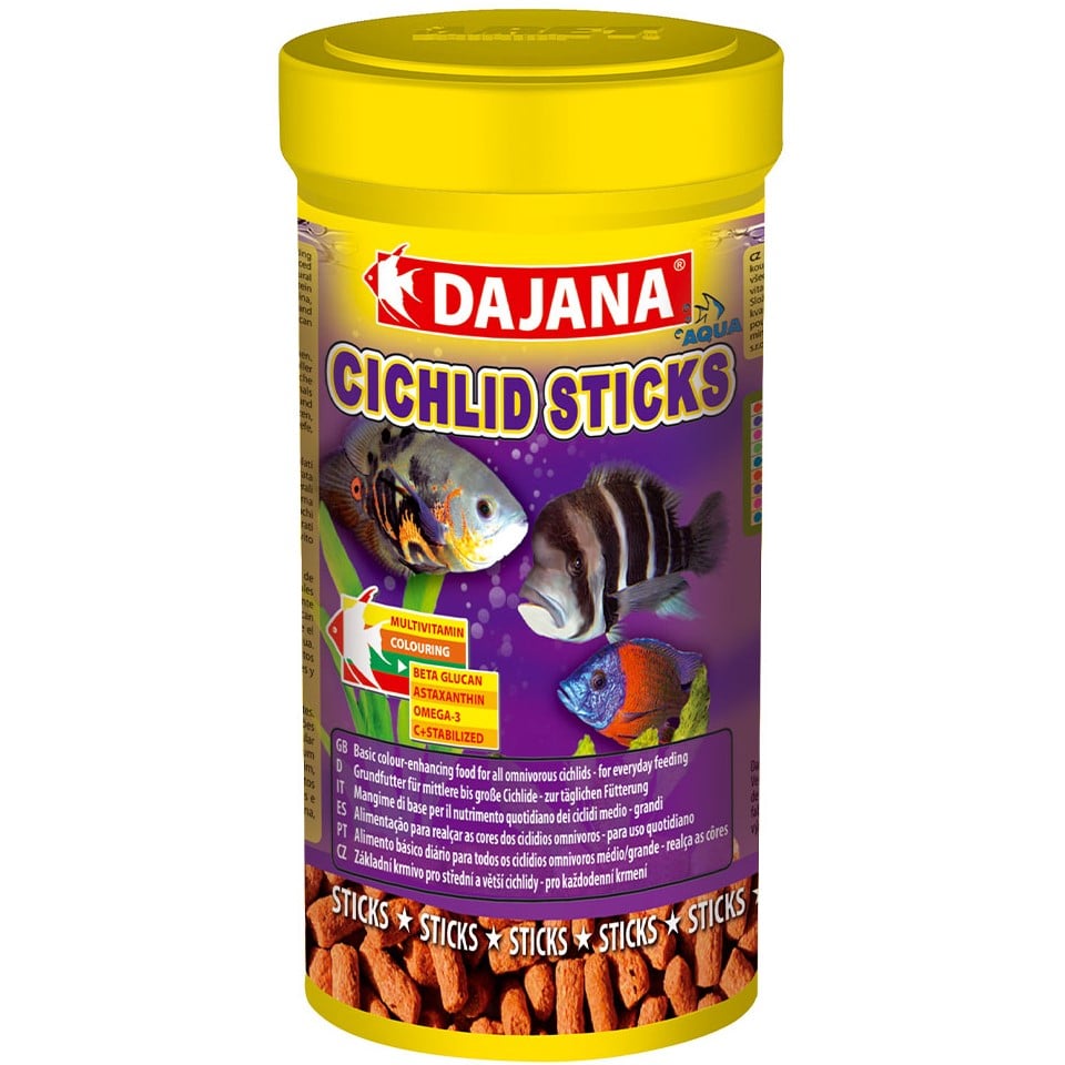 Корм Dajana Cichlid Sticks для великих та середніх цихлід 80 г - фото 1